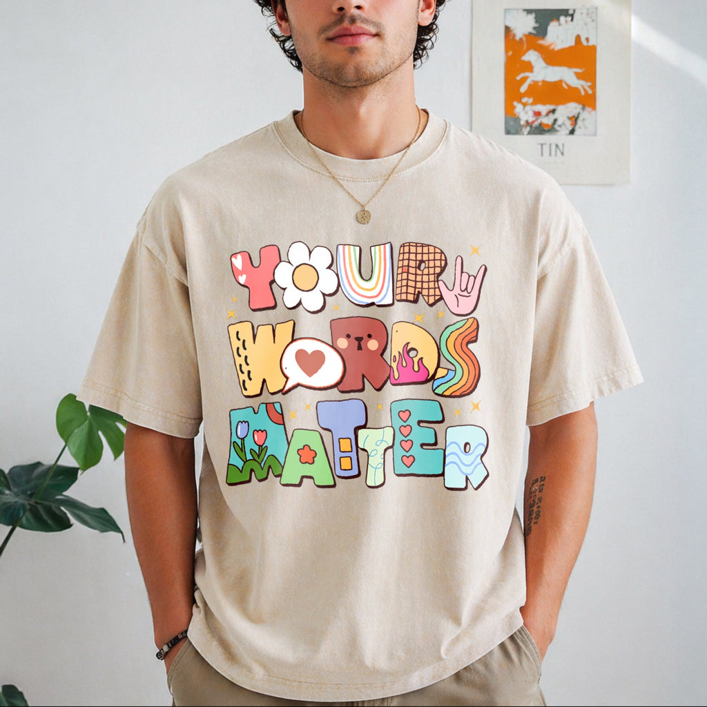 Your Words Matter Vintage Washed T-Shirt product image 8