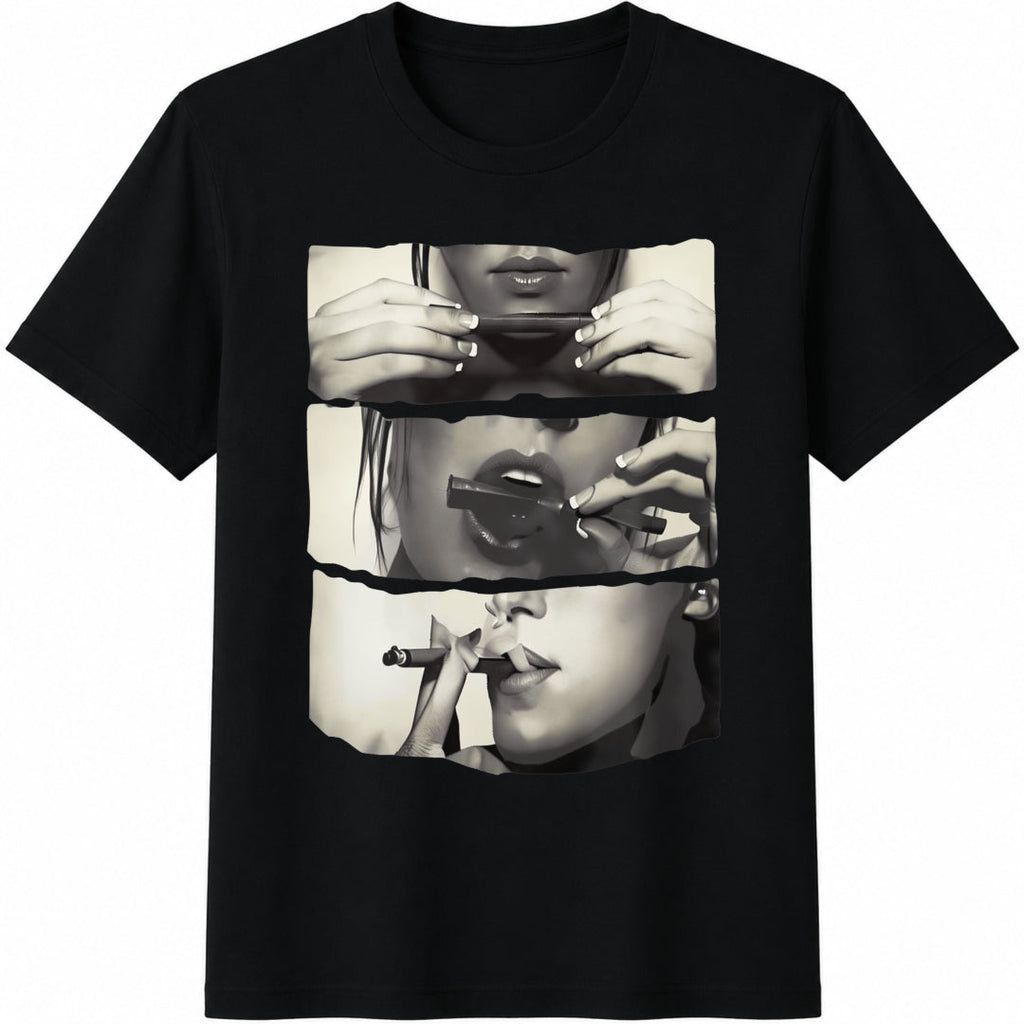 Smoking Lips Cotton T-Shirt product image 1