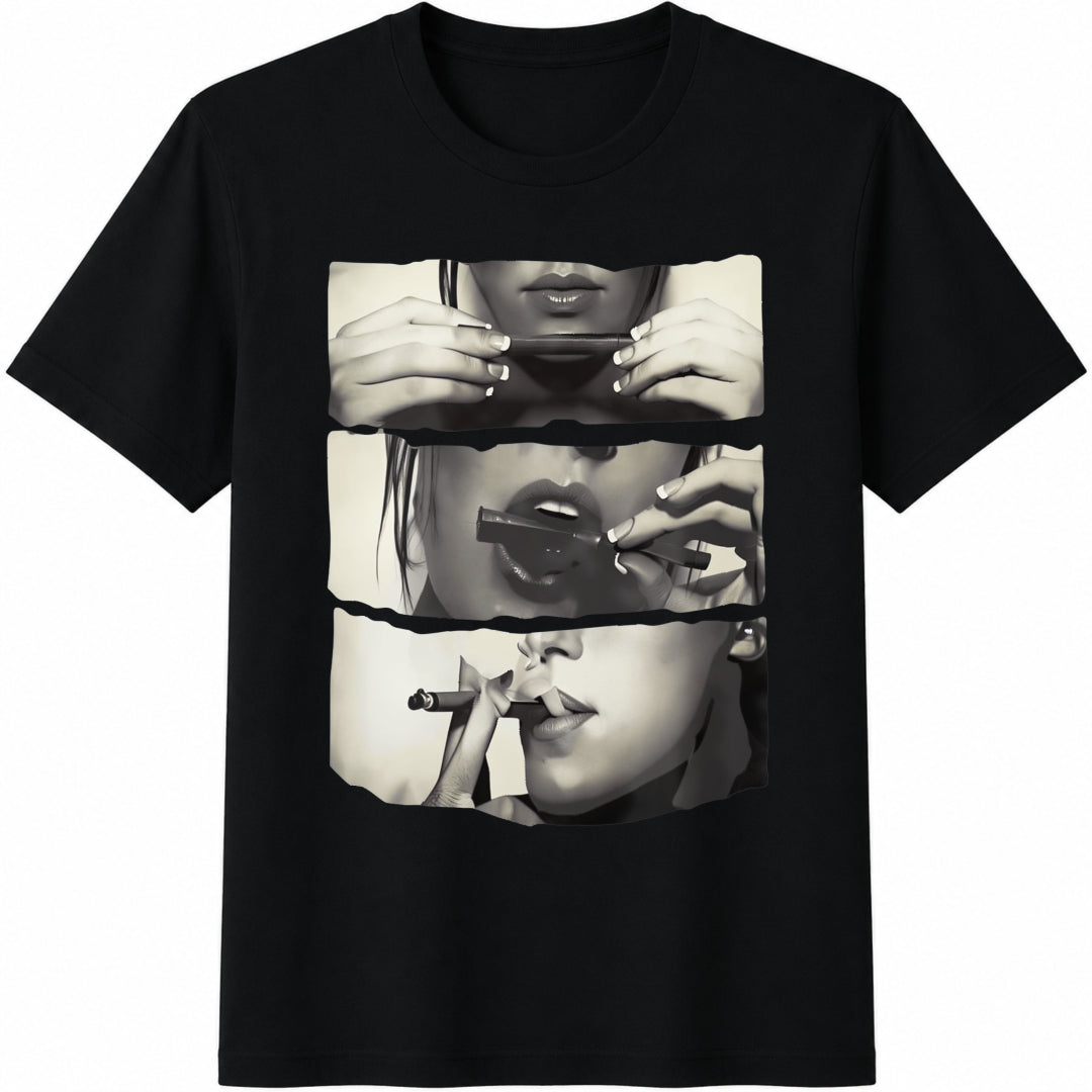 Smoking Lips Cotton T-Shirt product image 1