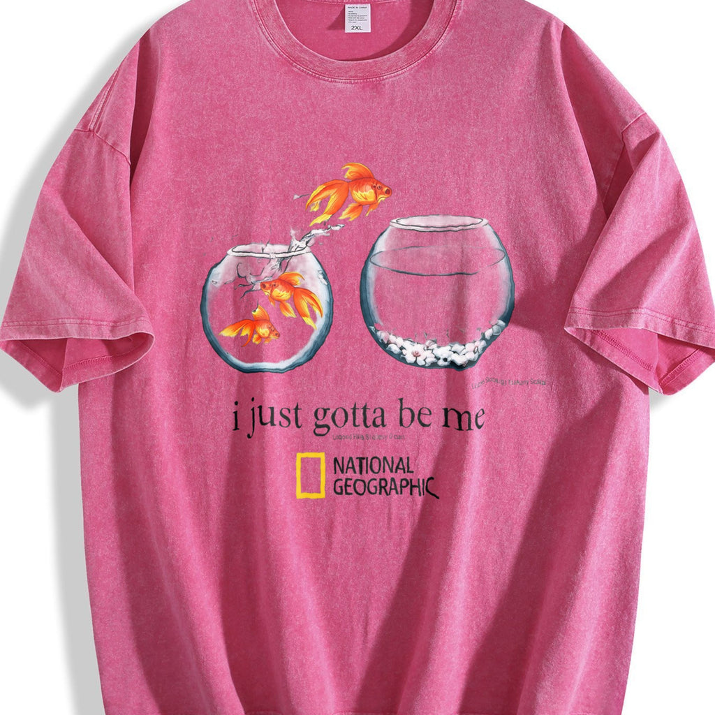 I Just Gotta Be Me Goldfish Vintage Washed T-Shirt product image 7