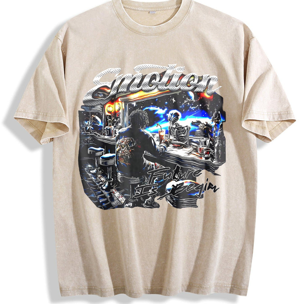 Emotion Future Begin Alien Skeleton Bar Vintage Washed product image 1