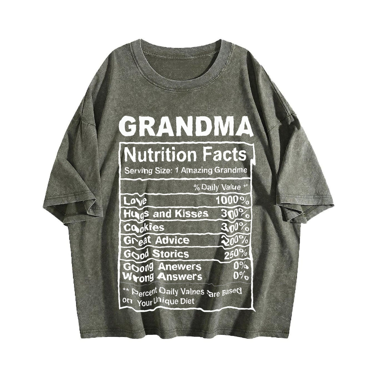 Funny Grandma Nutrition Facts Sarcastic Granny Novelty product image 4