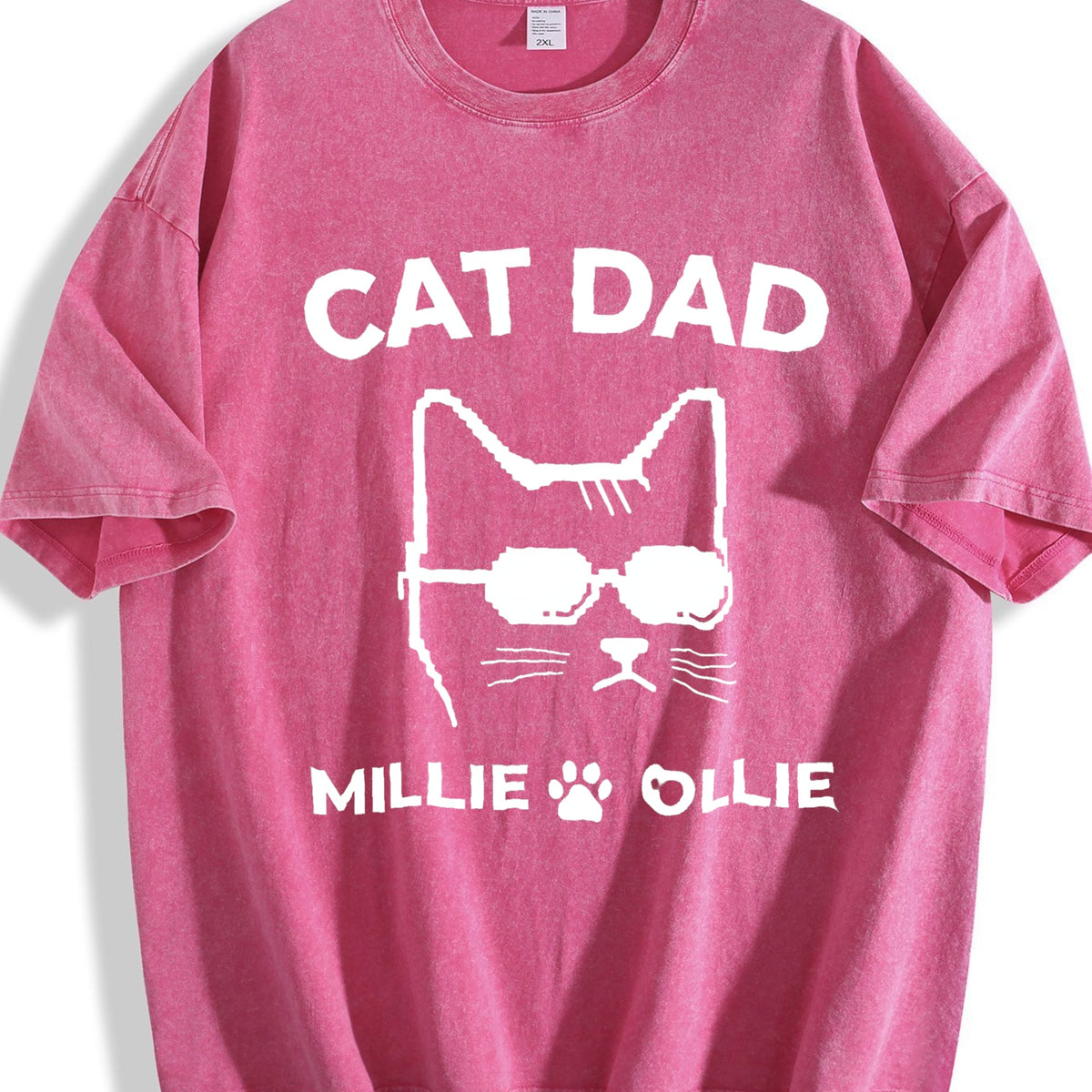 Cat Dad Vintage Washed T-Shirt product image 7