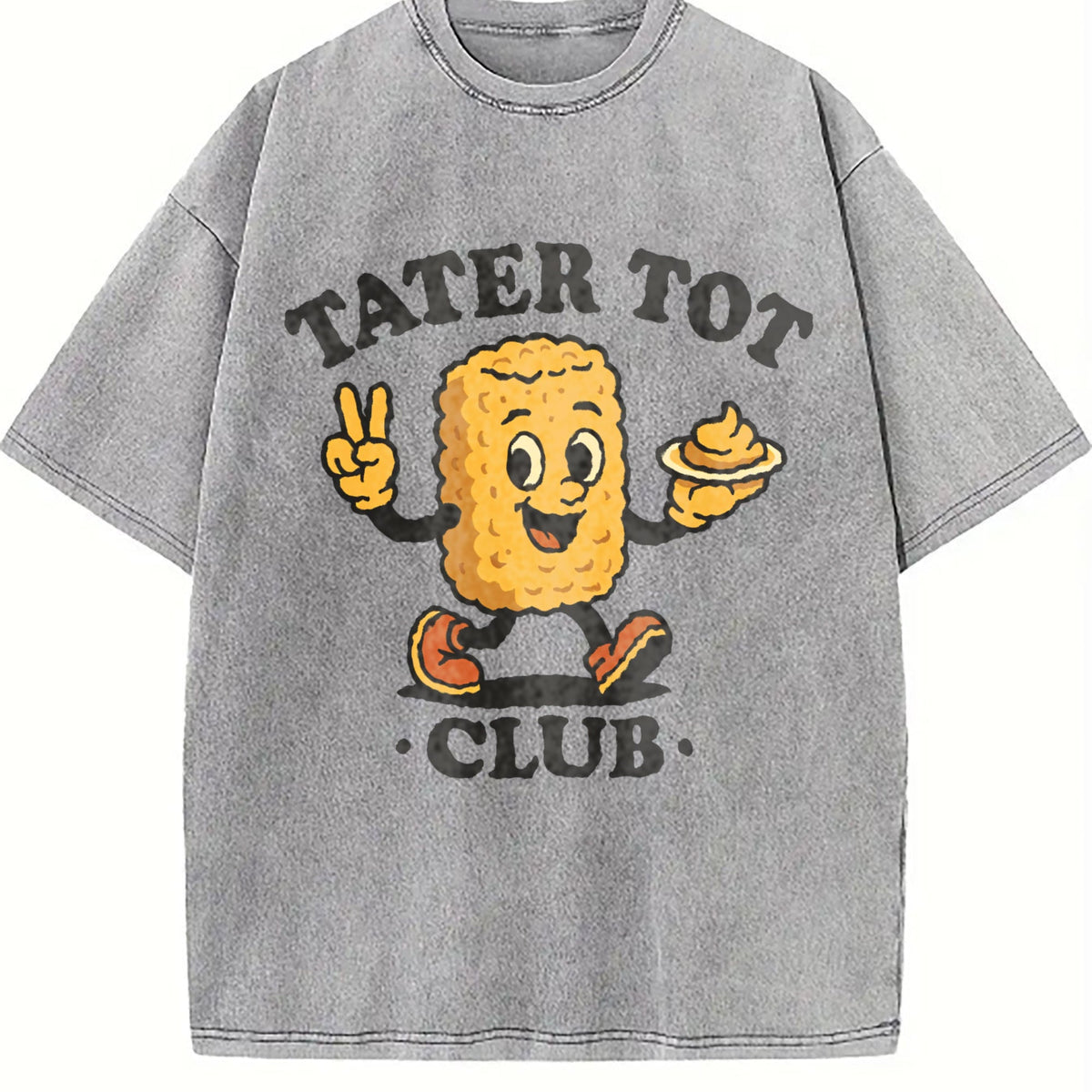 Tater Tot Club For Foodies Vintage Washed T-Shirt product image 5