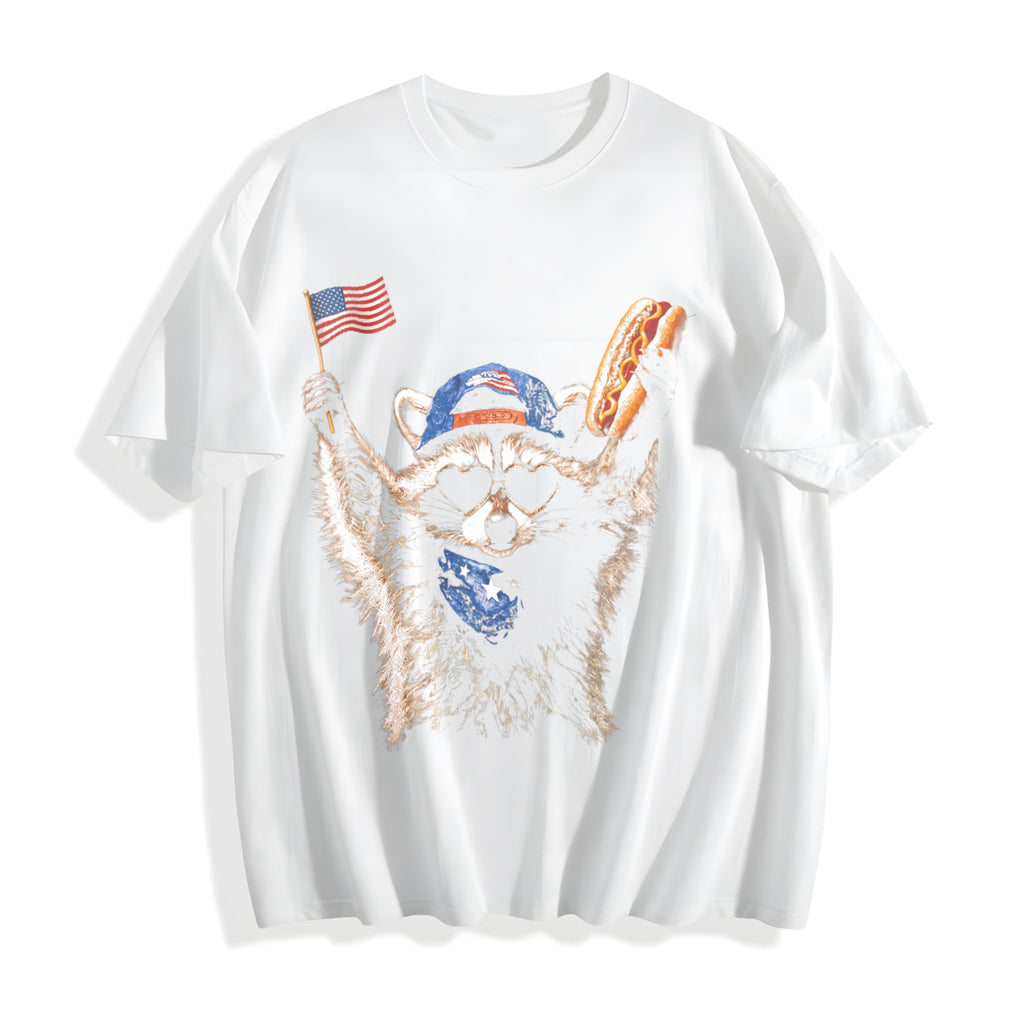 Feral Raccoon Cotton T-Shirt product image 2