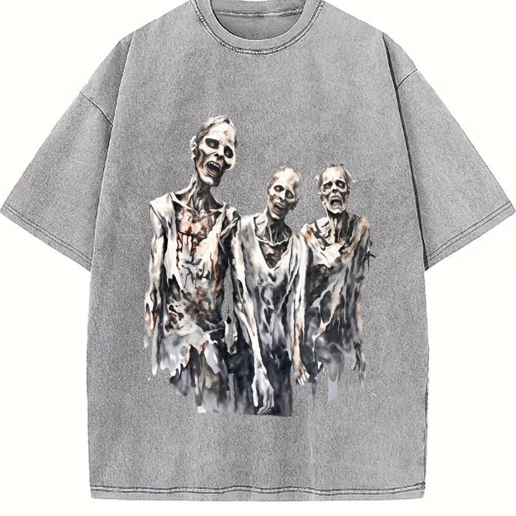 Creepy Zombies 90s Vintage Washed T-Shirt product image 5