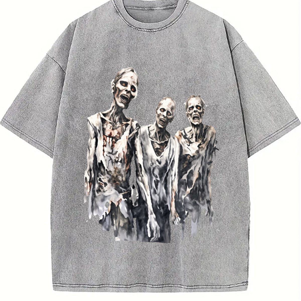 Creepy Zombies 90s Vintage Washed T-Shirt product image 5