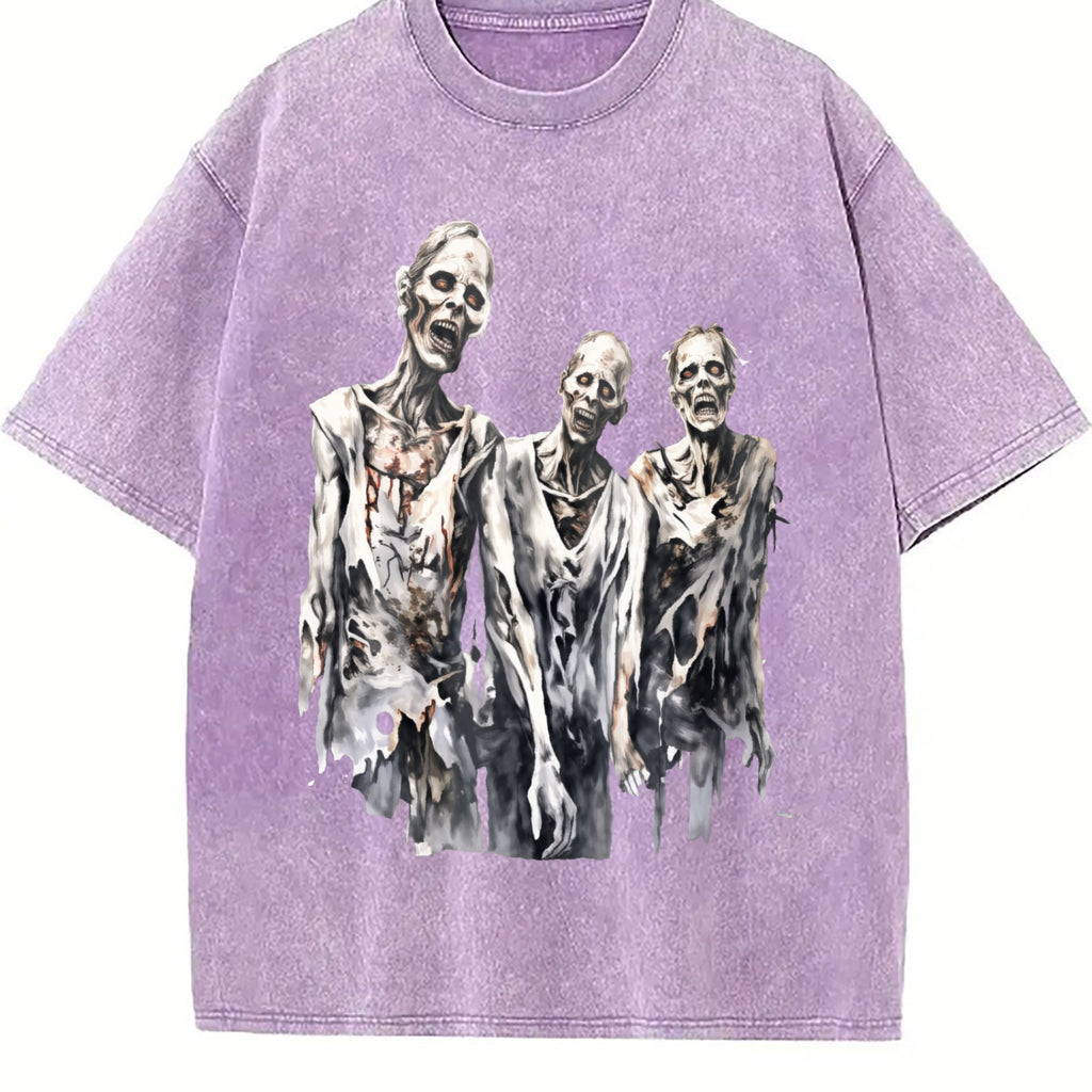 Creepy Zombies 90s Vintage Washed T-Shirt product image 6