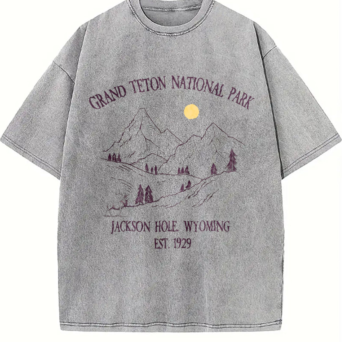 Grand Tetons National Park Vintage Washed T-Shirt product image 5