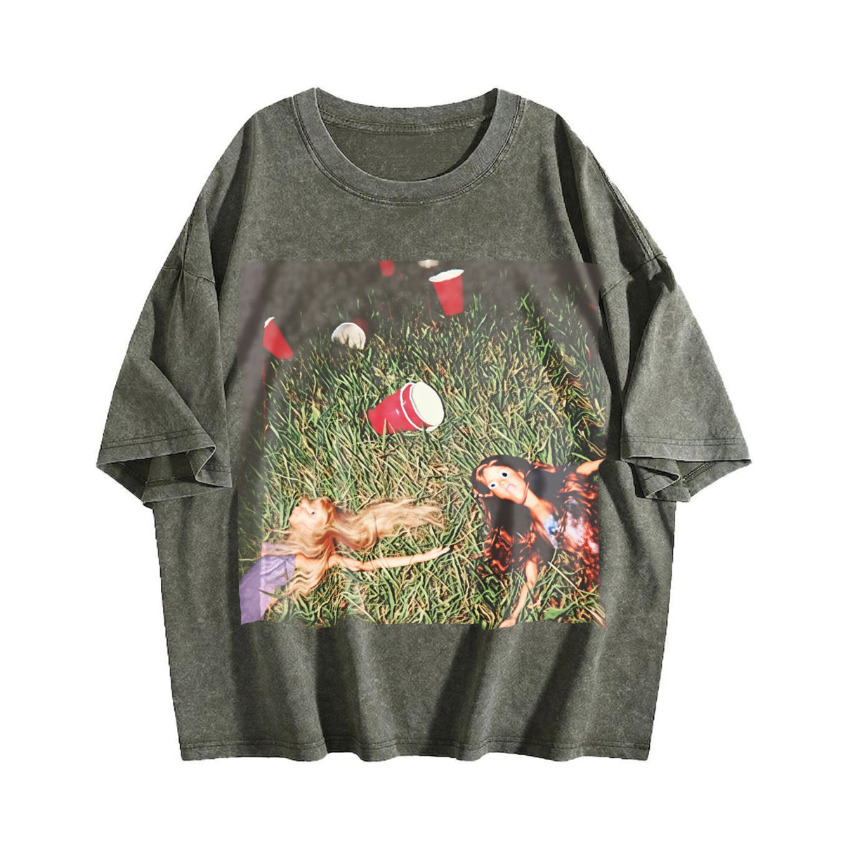 Dolls Relaxing on the Lawn Vintage Washed T-Shirt product image 4