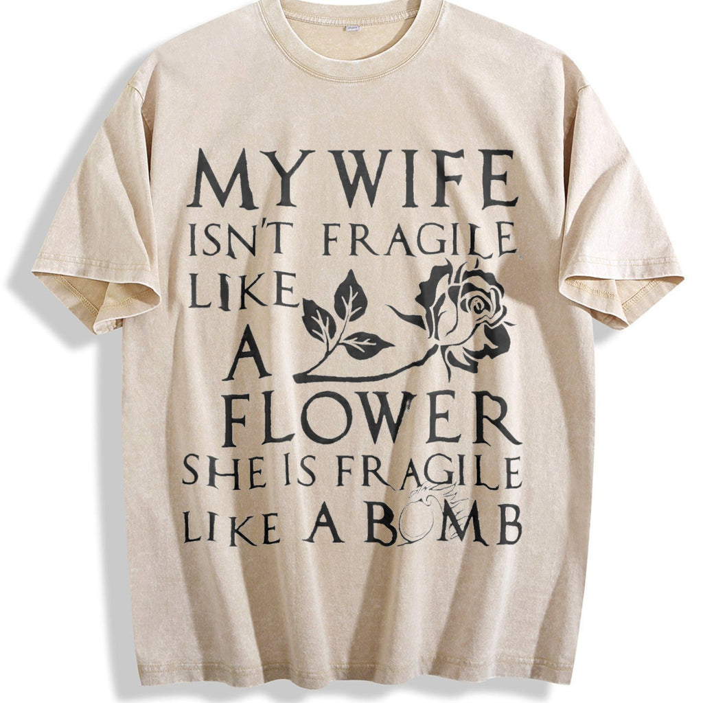My Spouse Isn't Delicate Like A Flower Vintage Washed product image 1