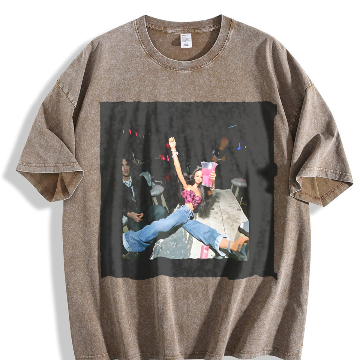 Doll Night Out with Pink Drink Vintage Washed T-Shirt product image 3
