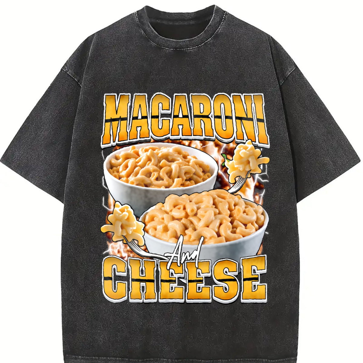 Macaroni & Cheese Bootleg Rap Vintage Washed T-Shirt product image 2