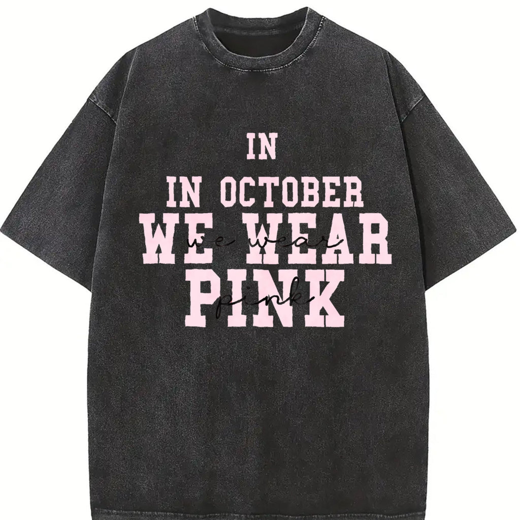 Breast Cancer Awareness Vintage Washed T-Shirt product image 2