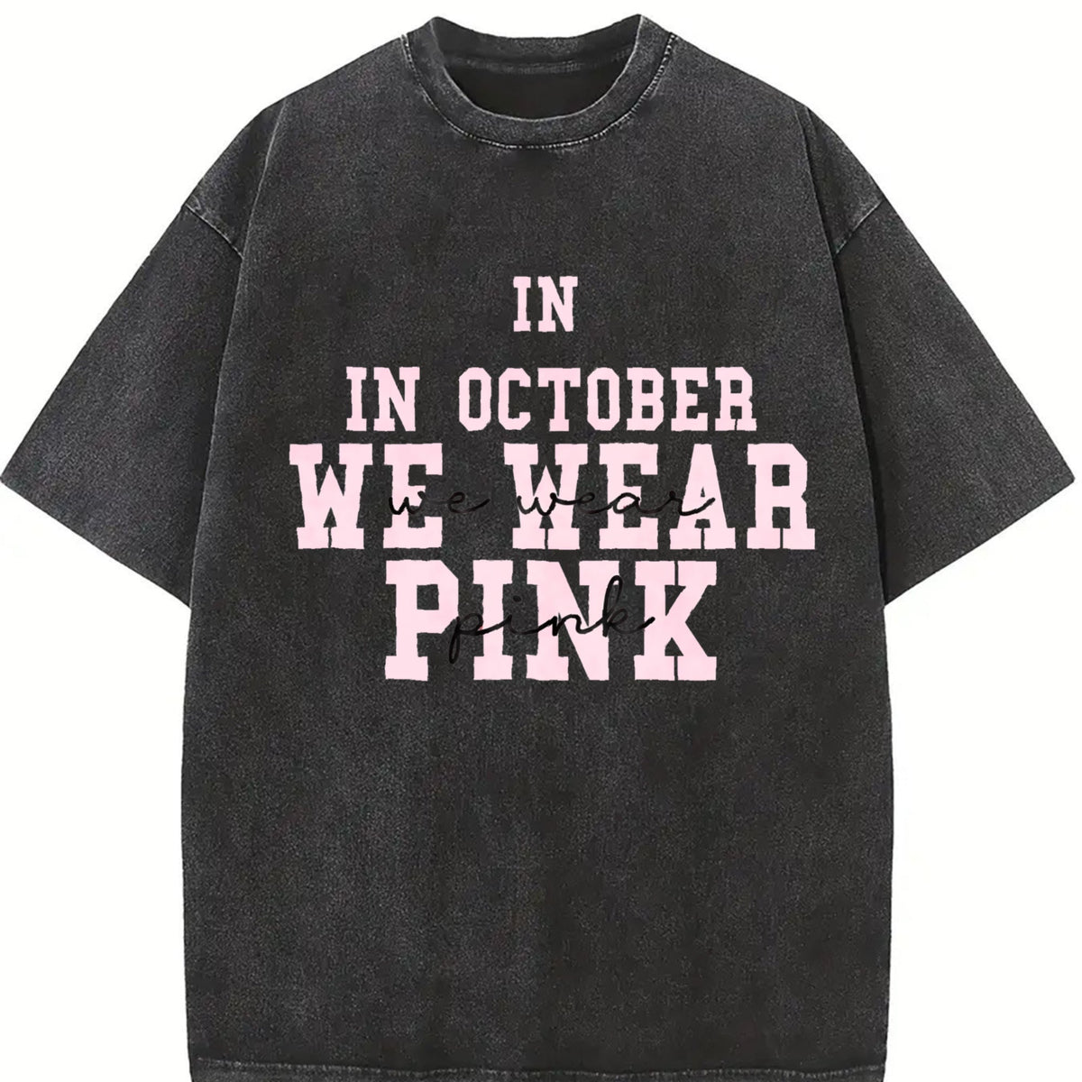 Breast Cancer Awareness Vintage Washed T-Shirt product image 2