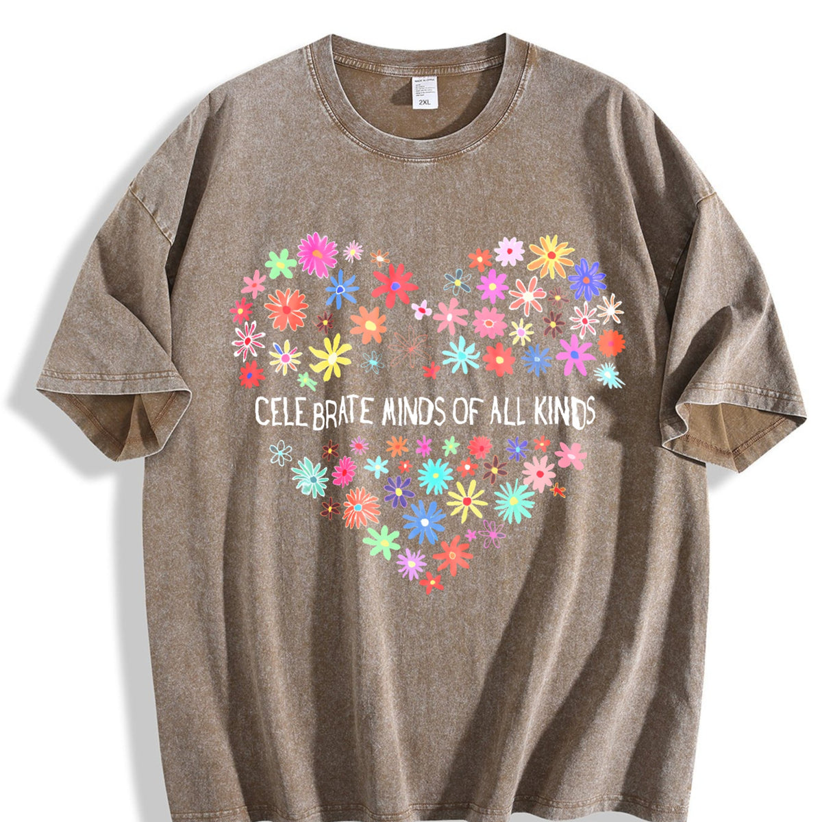 Celebrate Minds Of All Kinds Vintage Washed T-Shirt product image 3