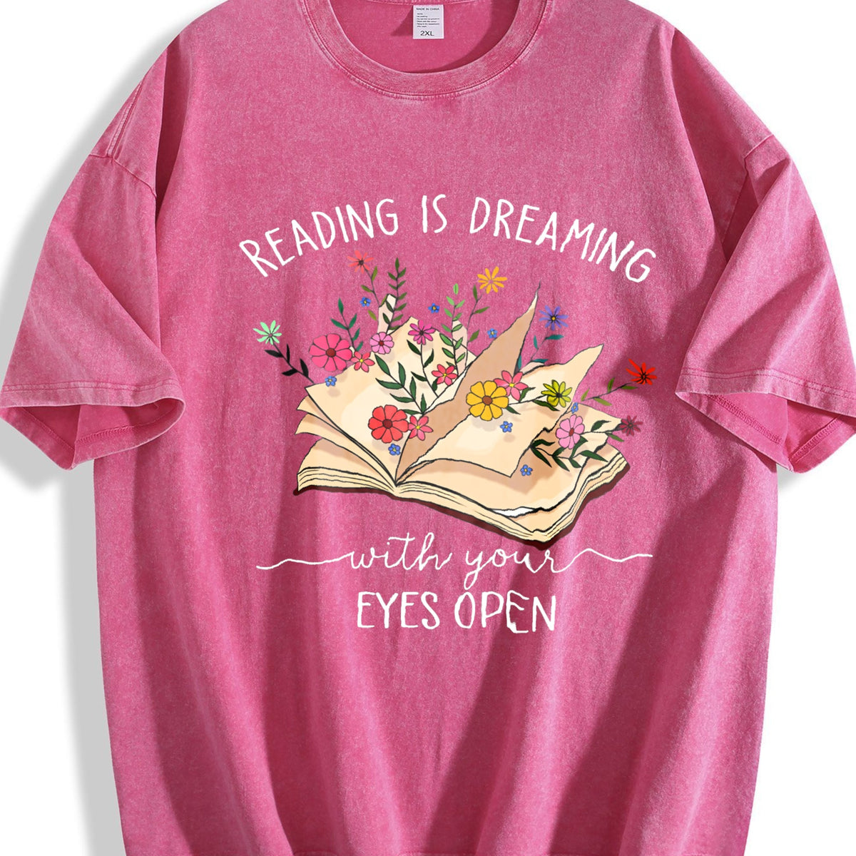 Pure With Reading Is A Dream Quote & Floral Book Vintage product image 7