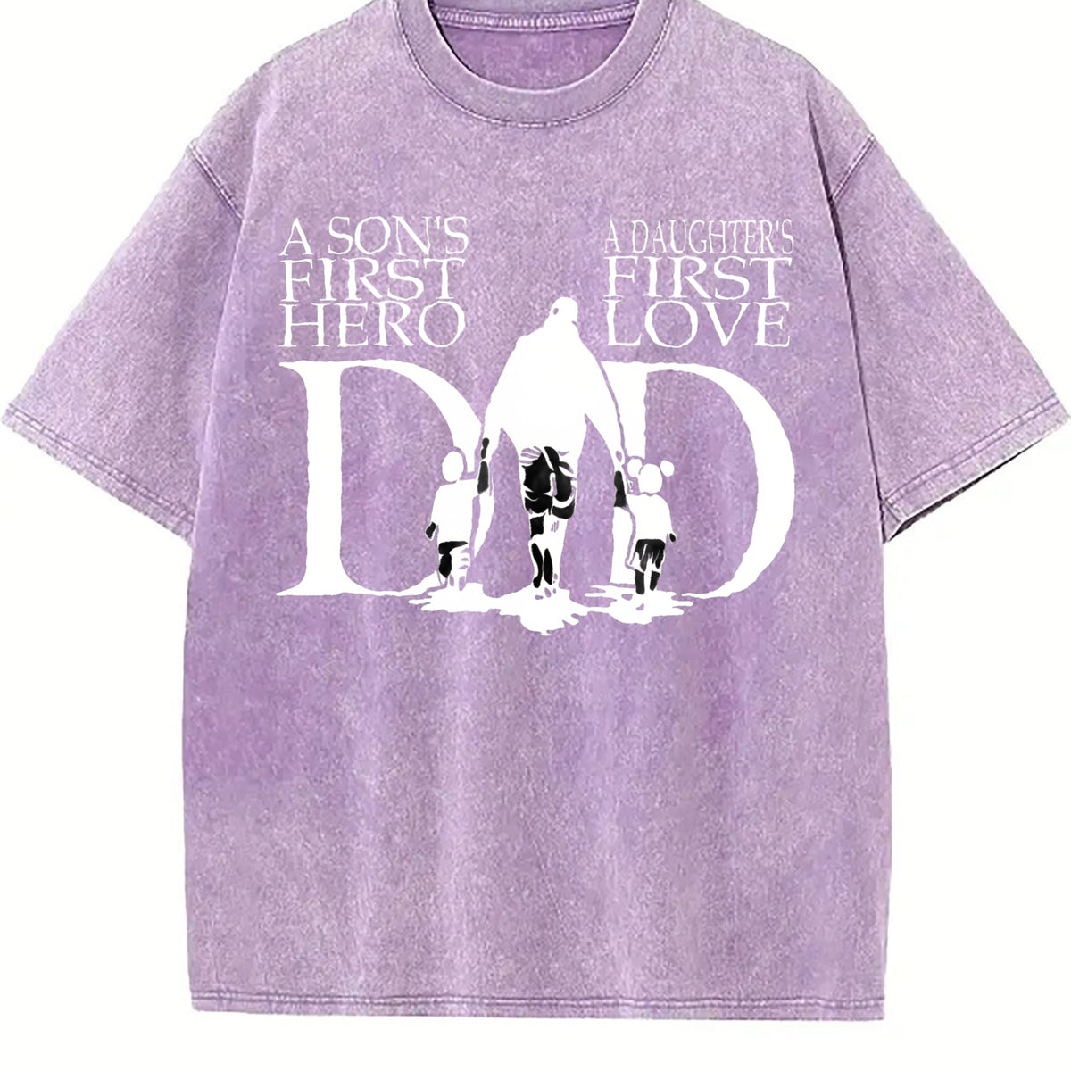 Dad A Son's First Hero A Daughter's Love Vintage Washed product image 6