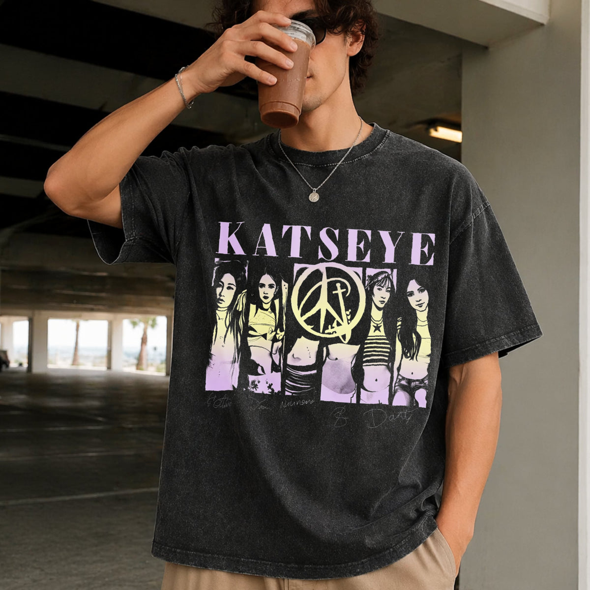 Katseye 2 Sided Vintage Washed T-Shirt product image 9
