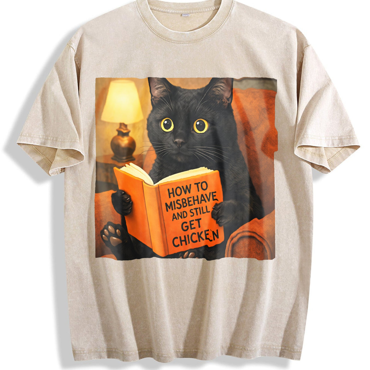 Funny Cat Vintage Washed T-Shirt product image 1
