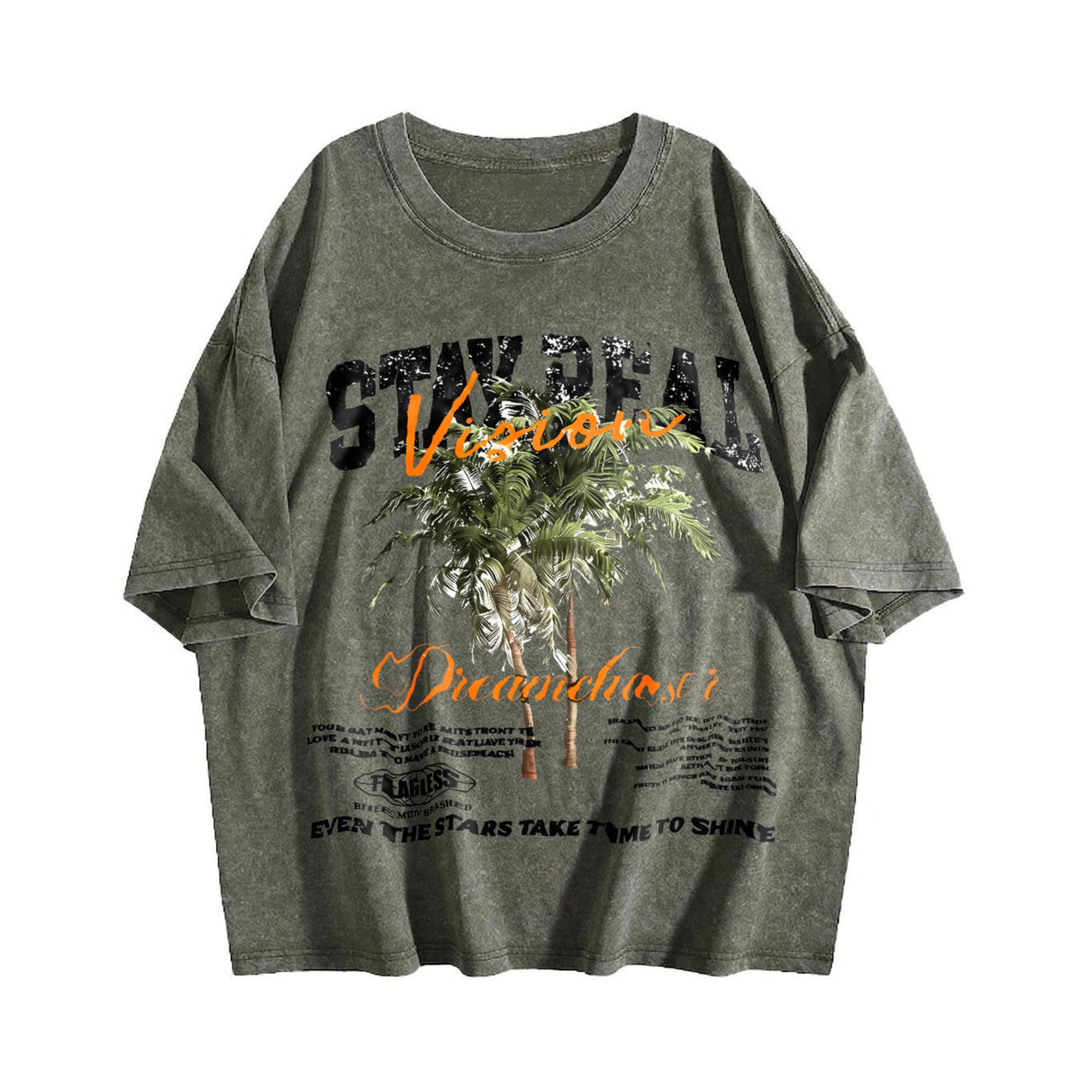 Stay Real Palm Tree Vintage Washed T-Shirt product image 4