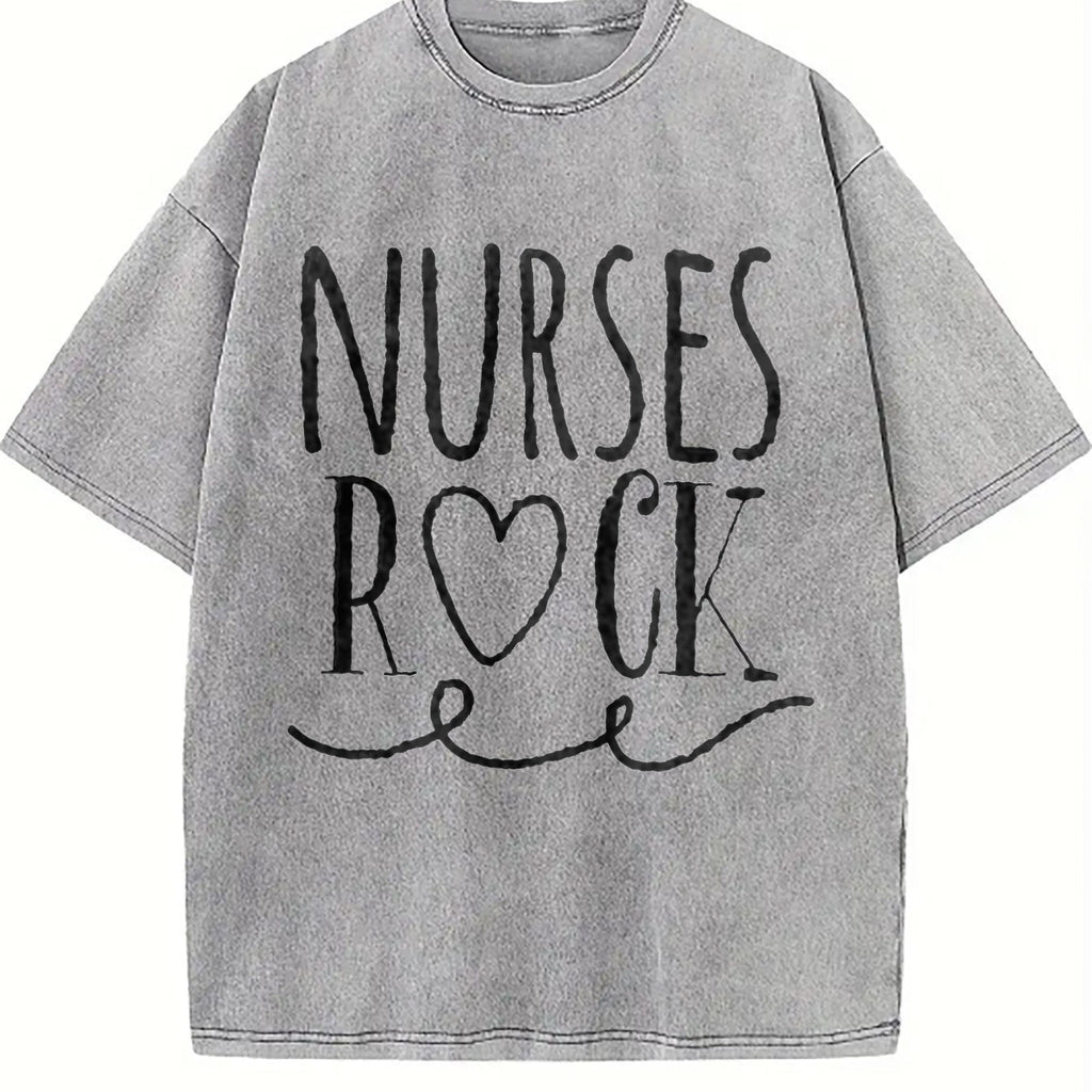 Nurses Rock Nursing School Graduation Vintage Washed T-Shirt product image 5