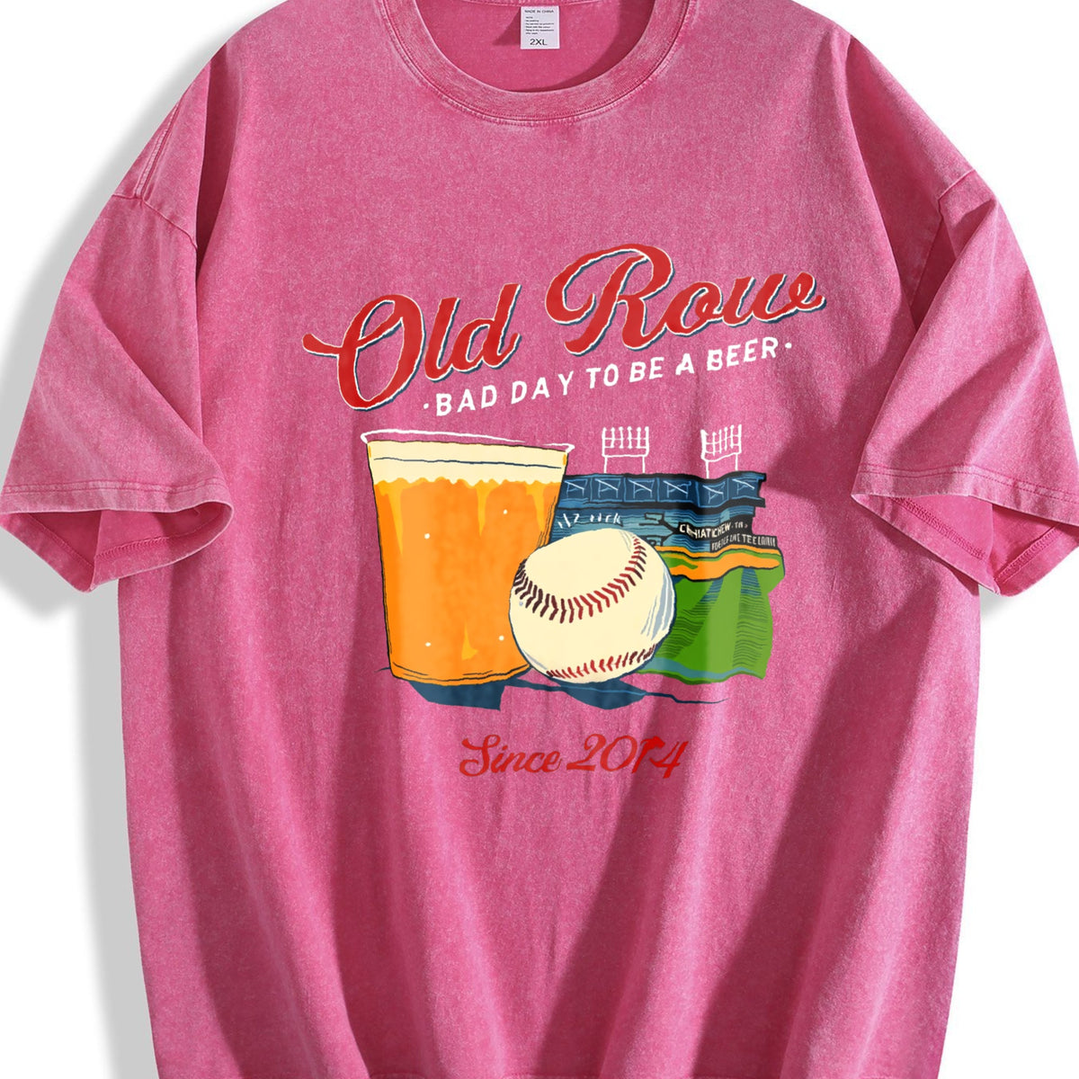 Baseball Beer Sports Vintage Washed T-Shirt product image 7