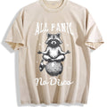 Funny Raccoon All Panic No Disco 90s Vintage Washed T-Shirt product image 1