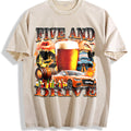 Five And Drive Funny Vintage Washed T-Shirt product image 1