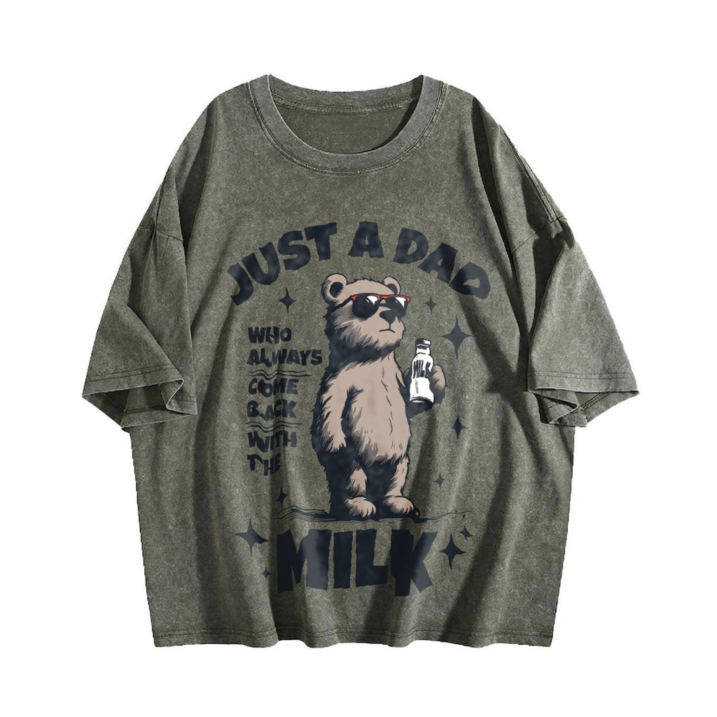 Funny Just A Dad Who Always Come Back With The Milk Vintage product image 4