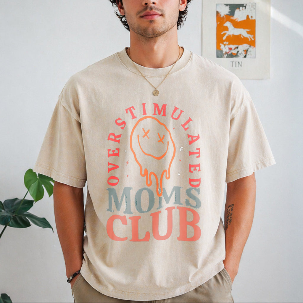 Overstimulated Moms Club Vintage Washed T-Shirt product image 8