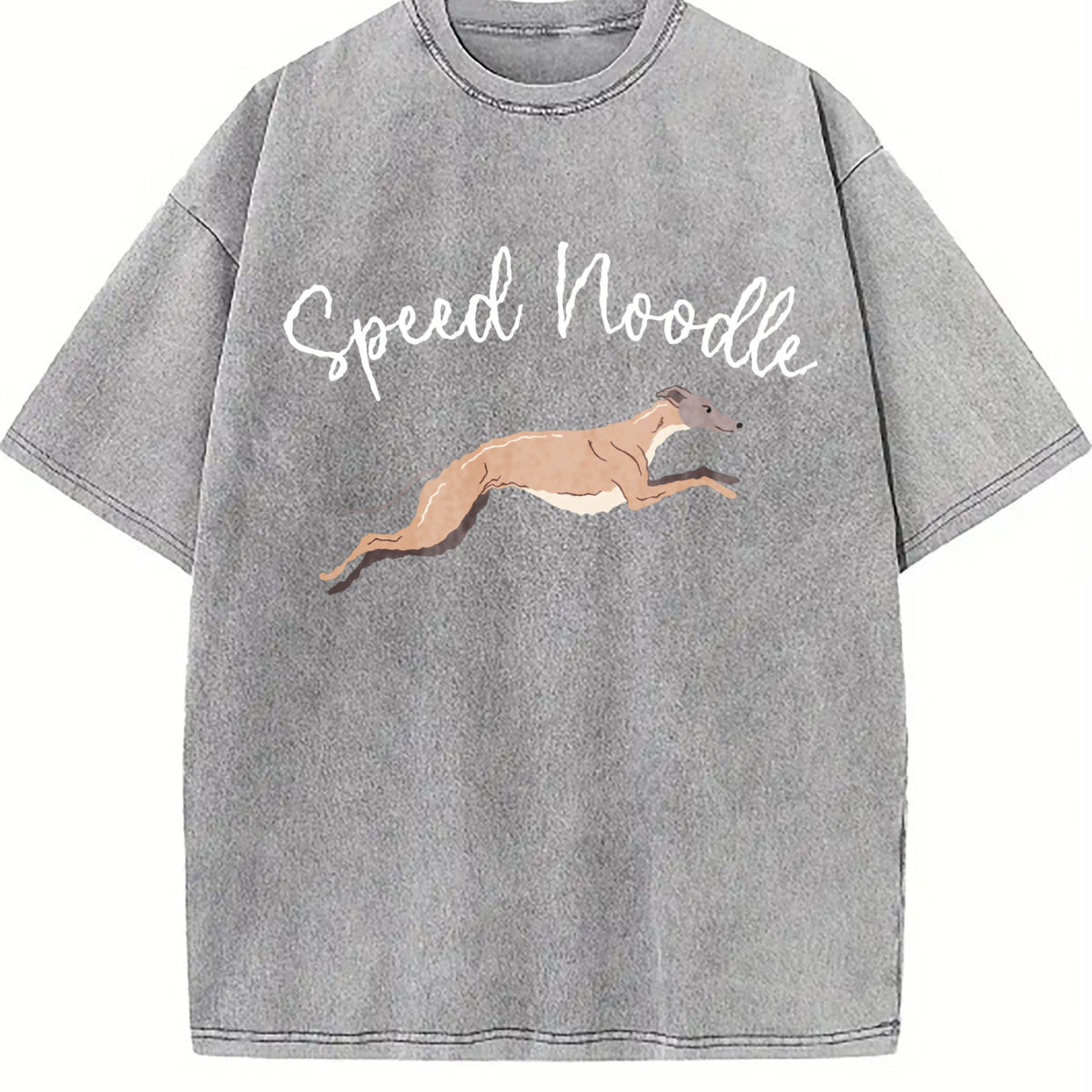 Speed Noodle Greyhound Lover Vintage Washed T-Shirt product image 5