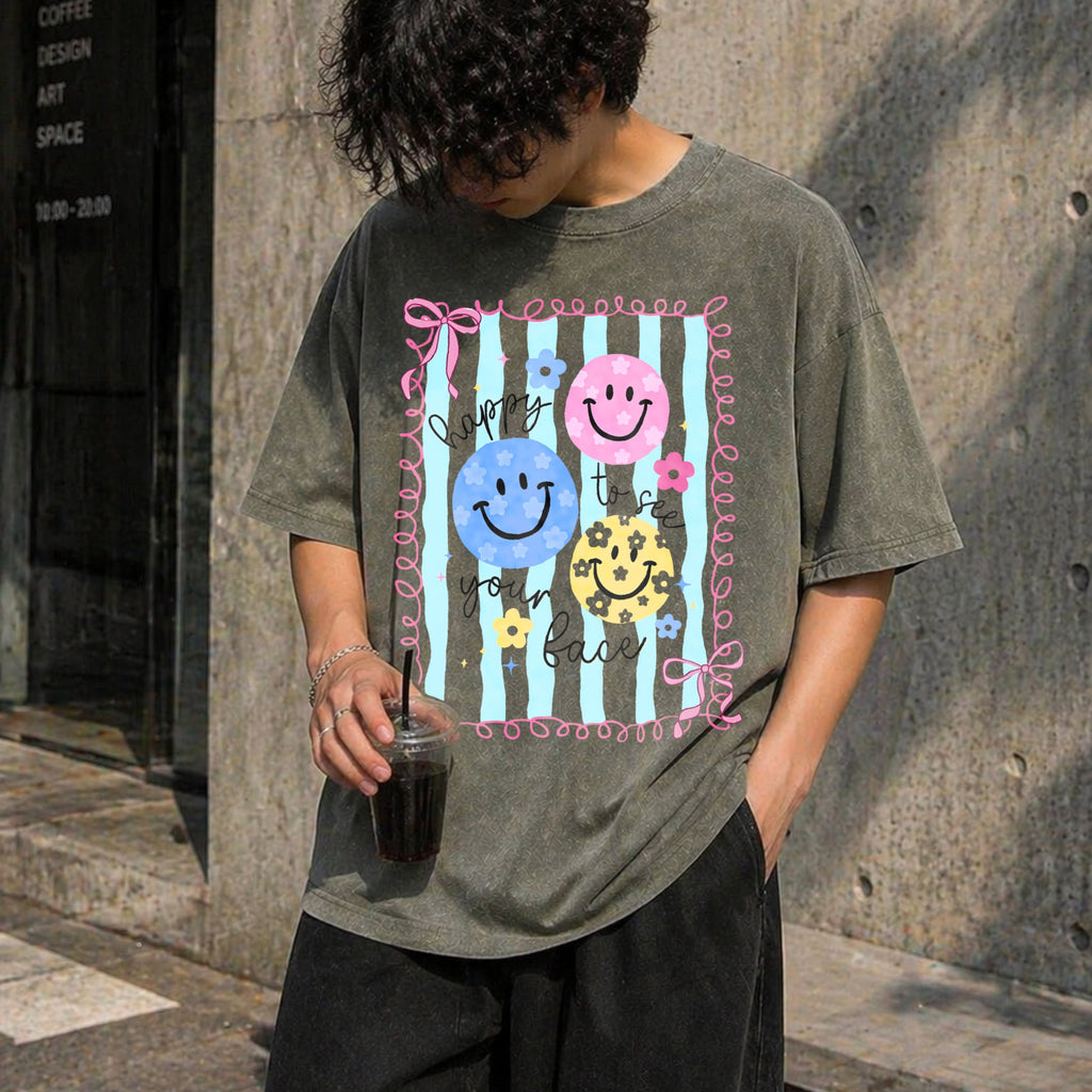 Happy To See Your Face Vintage Washed T-Shirt product image 4