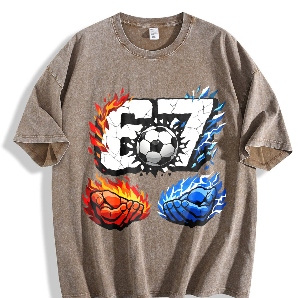 Global Soccer Fan Vintage Washed T-Shirt product image 3