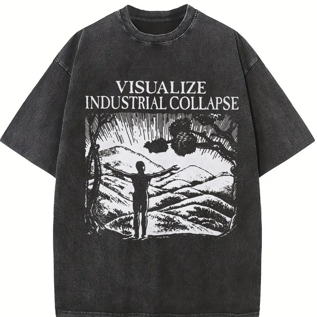 Visualize Industrial Collapse Vintage Washed T-Shirt product image 2