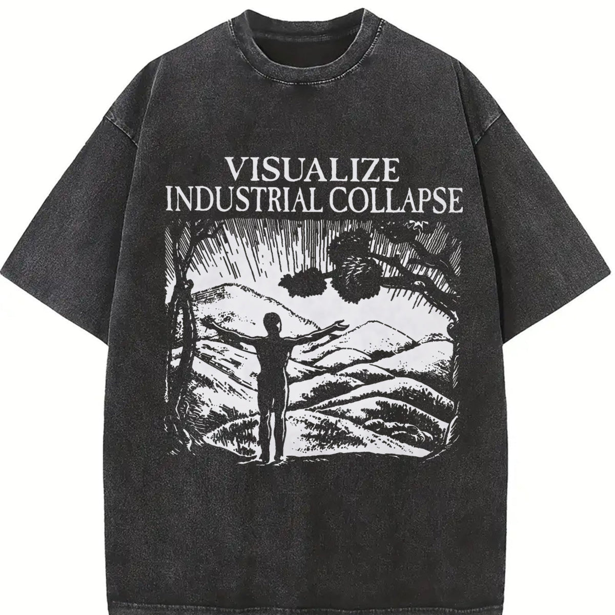 Visualize Industrial Collapse Vintage Washed T-Shirt product image 2
