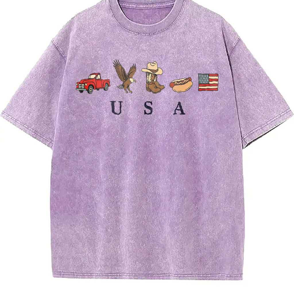 Classic USA Truck Eagle Cowboy Boot Hot Dog Vintage Washed product image 6