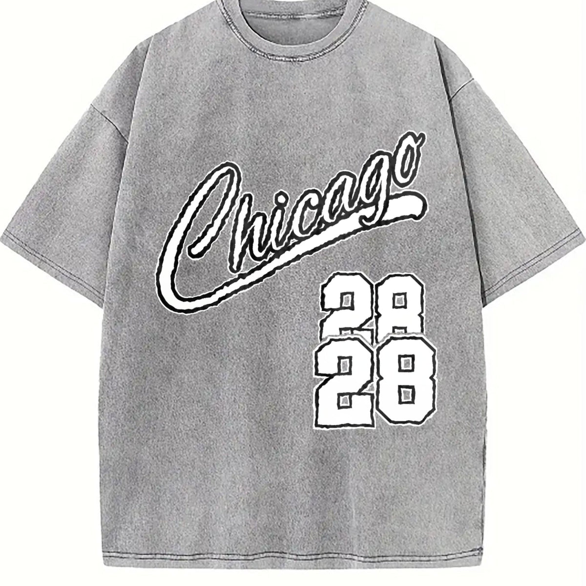 Letter & Figure And Shorts Set Vintage Washed T-Shirt product image 5