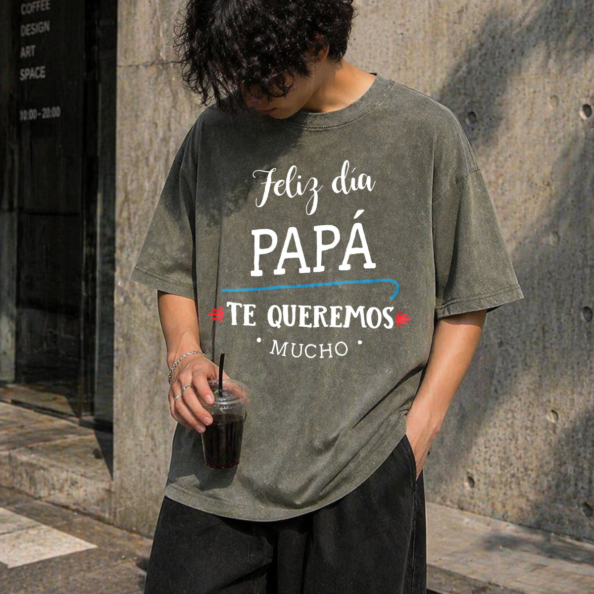 Navy Blue Quick-dry Vintage Washed T-Shirt product image 4