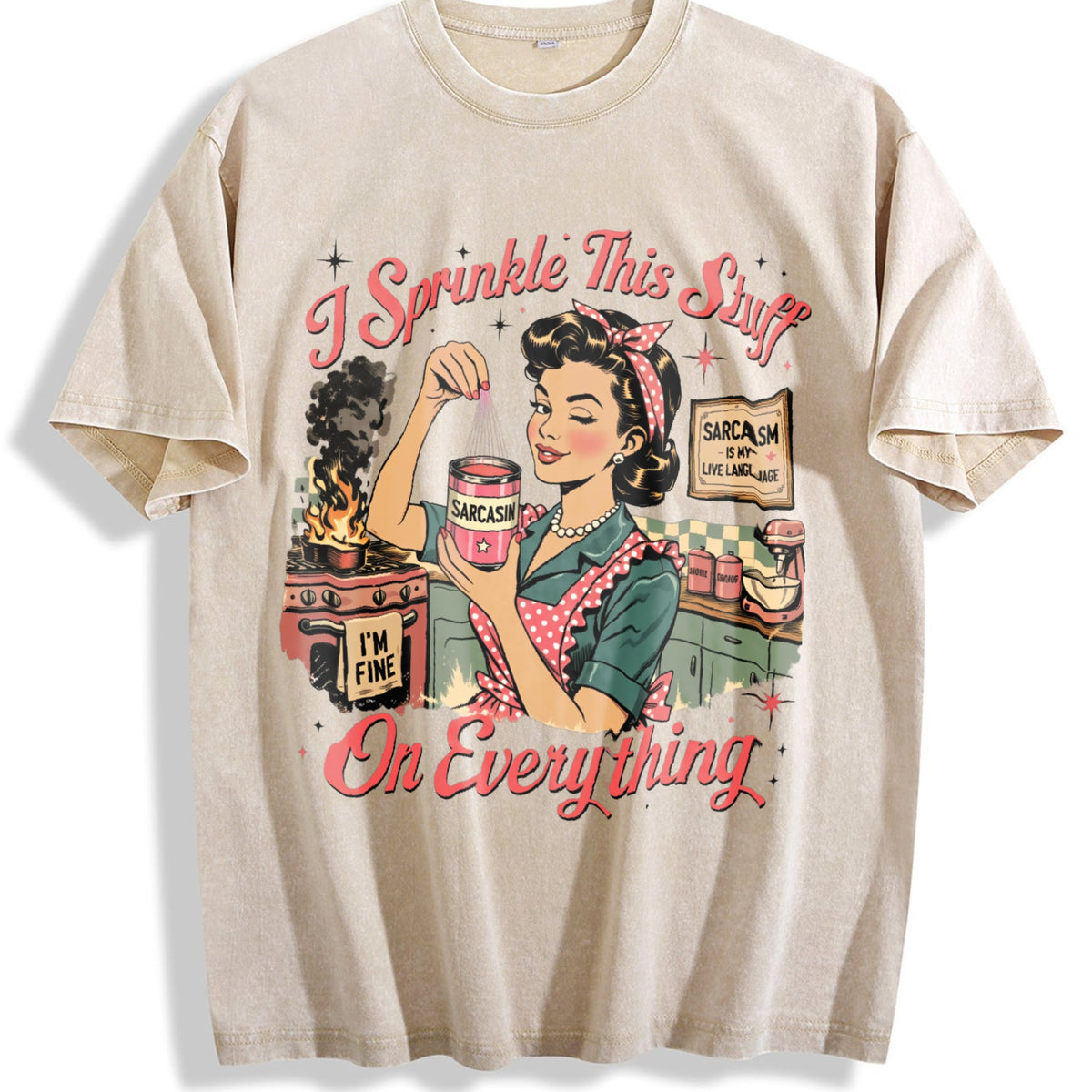Sarcasm Vintage Washed T-Shirt product image 1