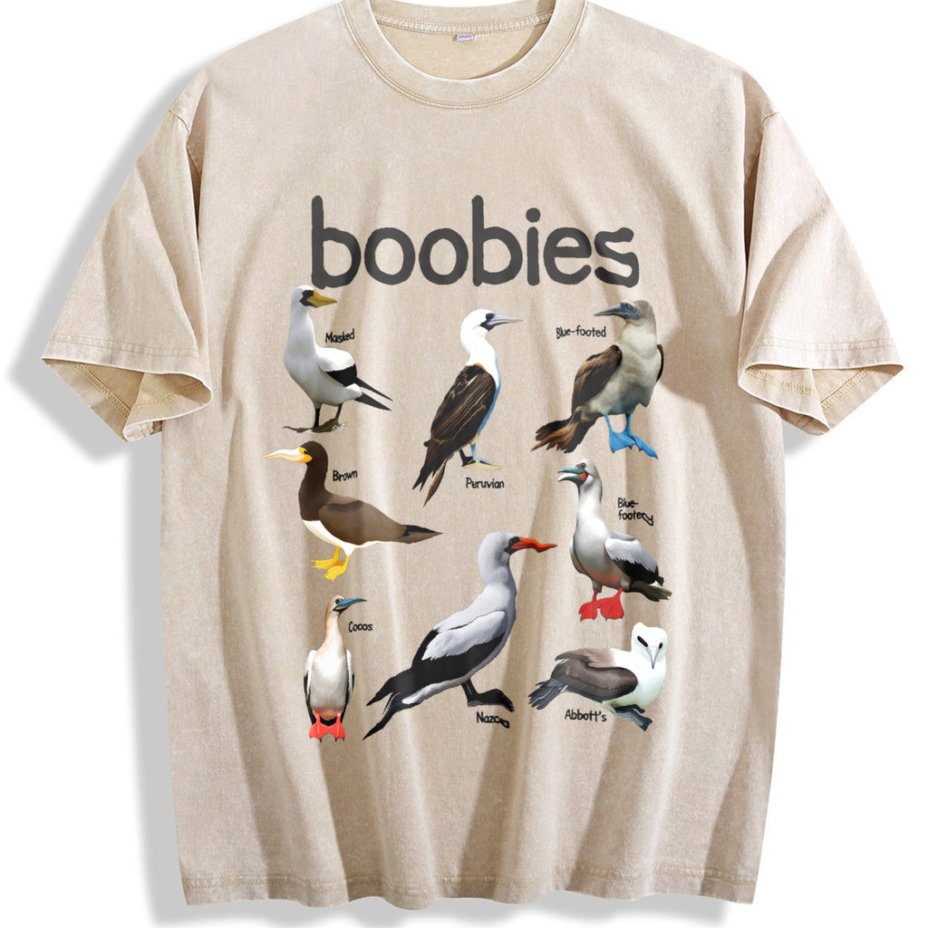Boobies 90s Bird Vintage Washed T-Shirt product image 1