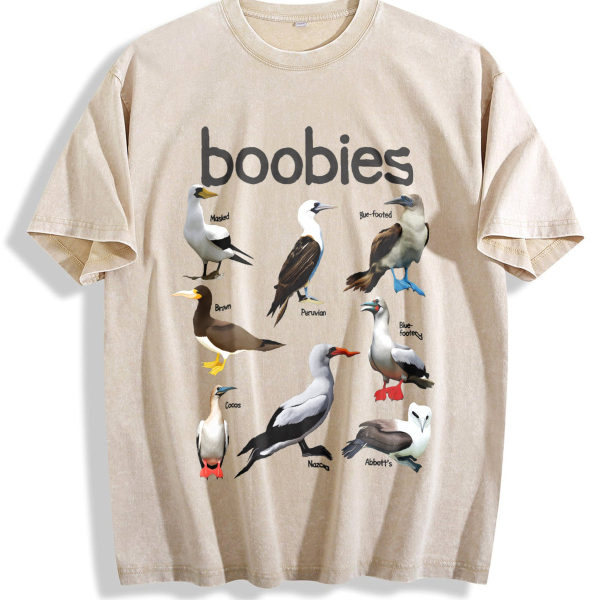 Boobies 90s Bird Vintage Washed T-Shirt product image 1