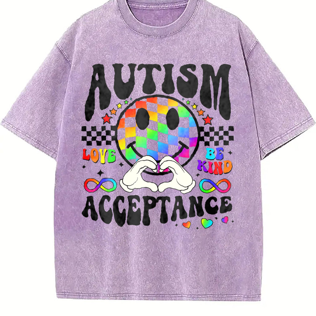 Autism Acceptance Vintage Washed T-Shirt product image 6