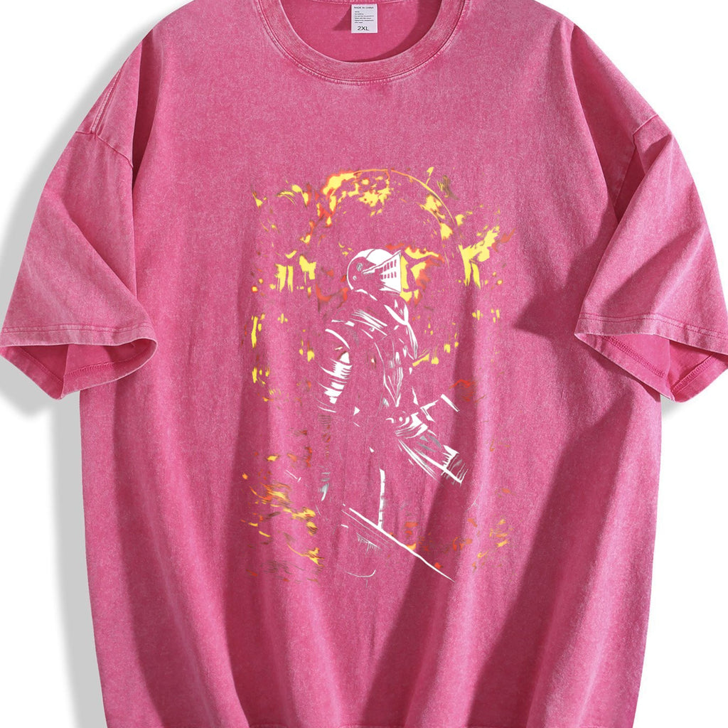 Y2K Dark Fantasy Knight Vintage Washed T-Shirt product image 7