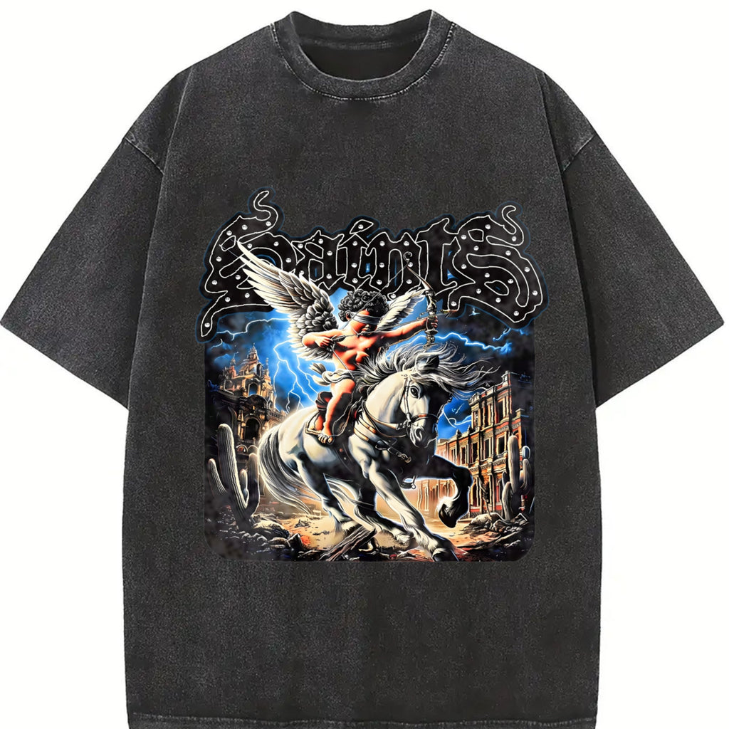 Saints Angel On Horse Vintage Washed T-Shirt product image 2