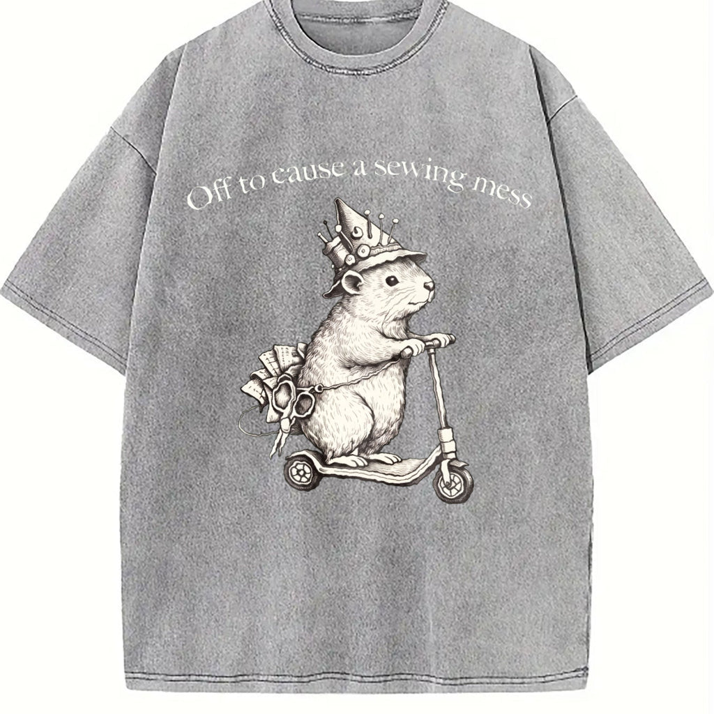 Funny Sewing Vintage Washed T-Shirt product image 5