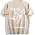 Sloth Riding A Boar 90s Vintage Washed T-Shirt product image 1