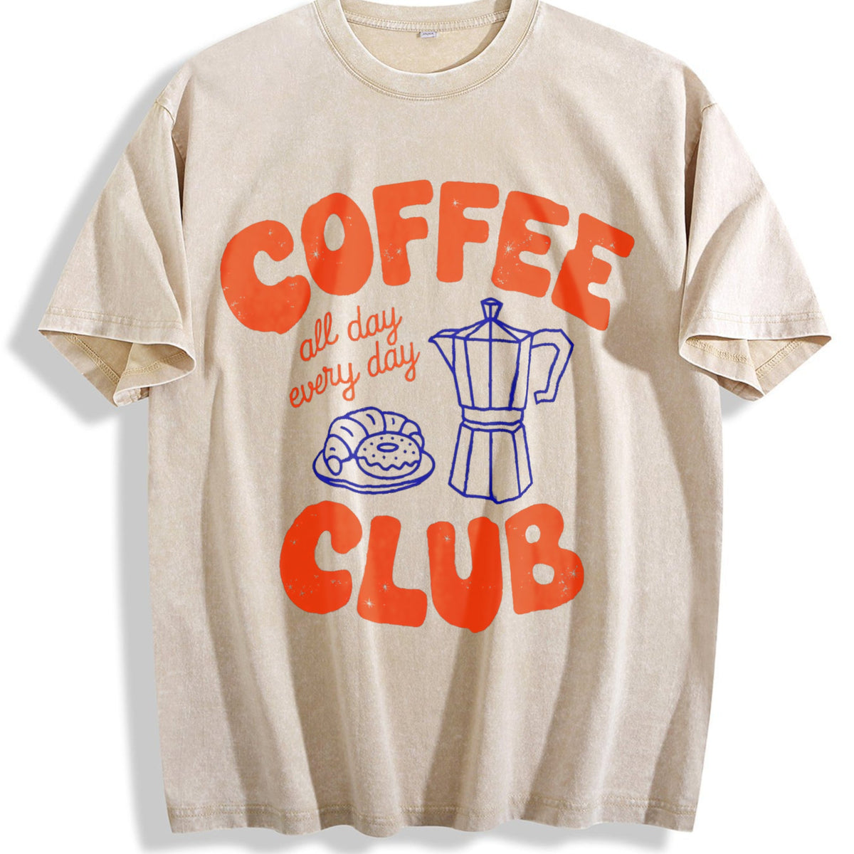 Coffee Club Vintage Washed T-Shirt product image 1