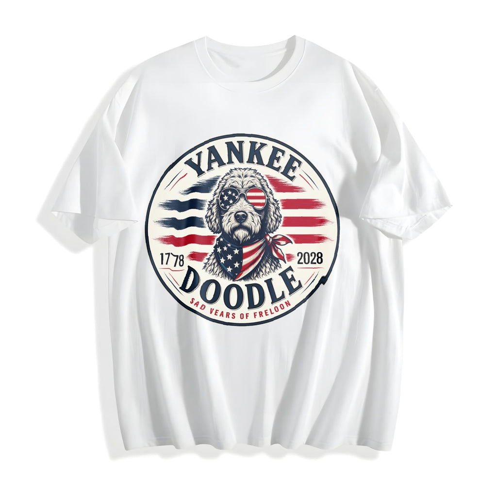 Patriotic Goldendoodle Cotton T-Shirt product image 2