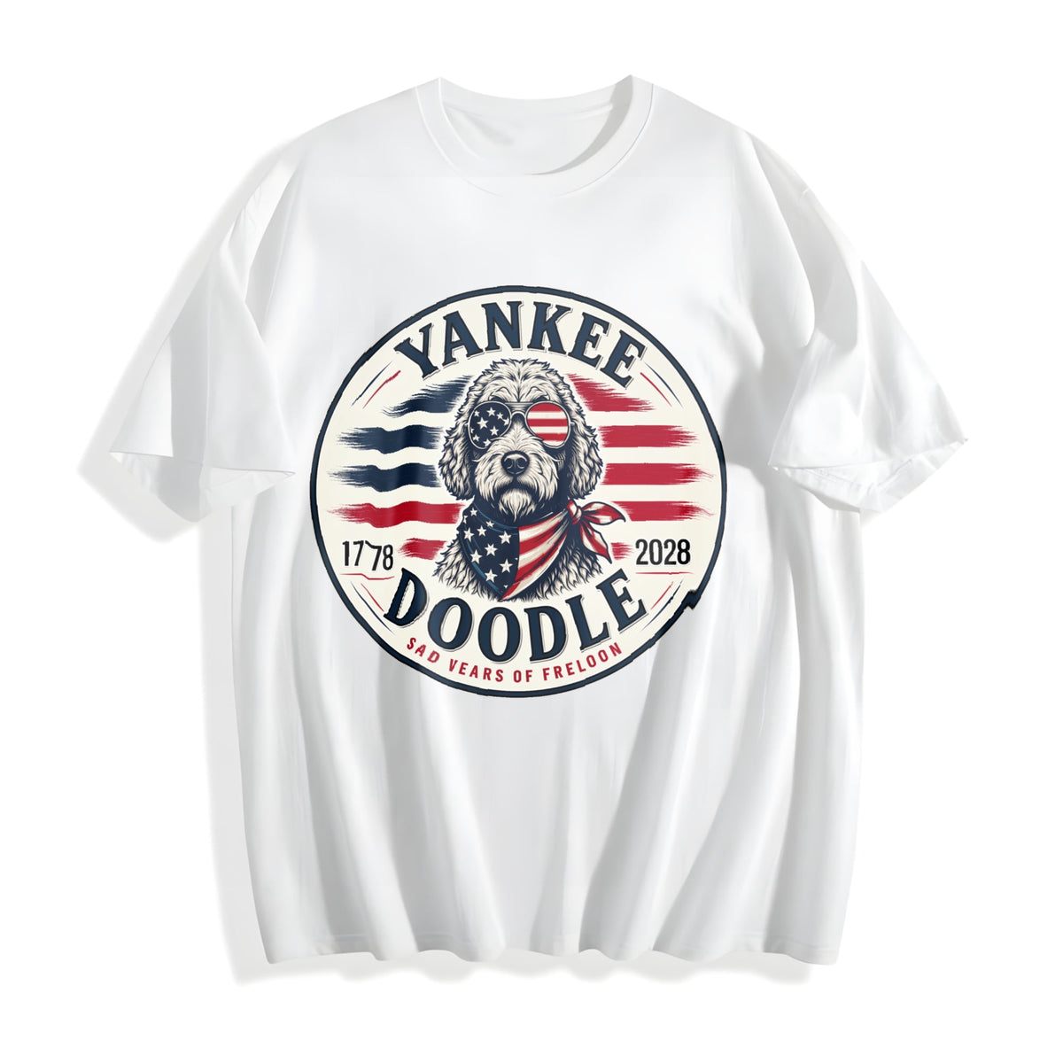 Patriotic Goldendoodle Cotton T-Shirt product image 2
